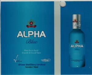 ALPHA BLUE (and logo) trademark logo