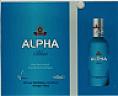 ALPHA BLUE (and logo) trademark logo