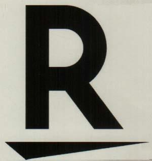 R (and logo) trademark logo