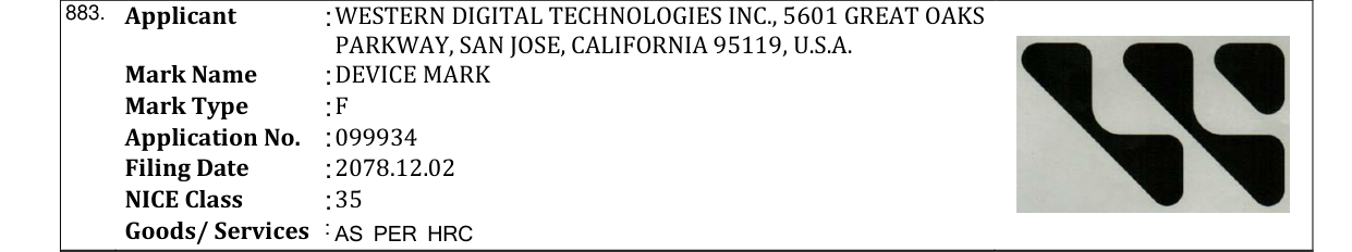 Original bulletin entry for DEVICE MARK
