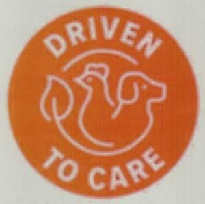 DRIVEN TO CARE (and logo) trademark logo