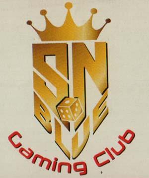 S.N. BLUE GAMING CLUB (and logo) trademark logo