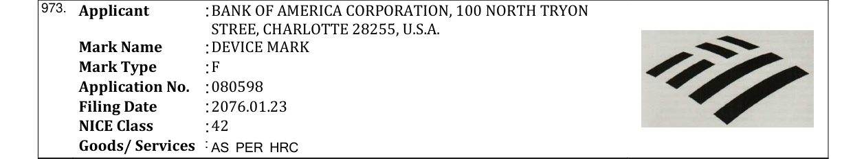 Original bulletin entry for DEVICE MARK