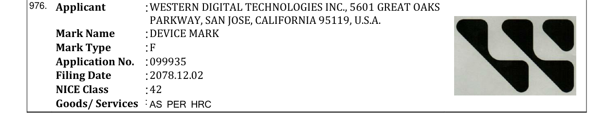 Original bulletin entry for DEVICE MARK