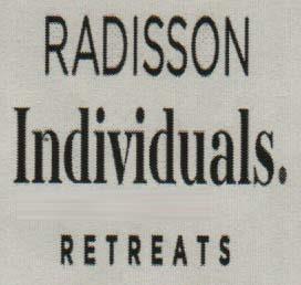 RADISSON INDIVIDUALS. RETREATS (and logo) trademark logo