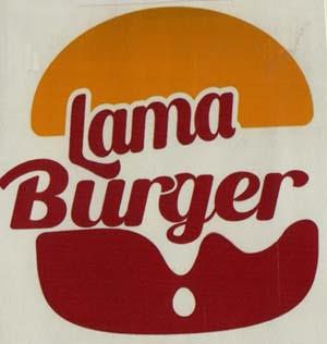 LAMA BURGER (and logo) trademark logo
