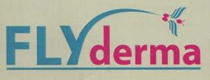 FLY DERMA (and logo) trademark logo