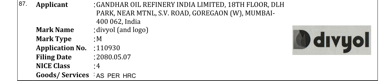 Original bulletin entry for divyol (and logo)