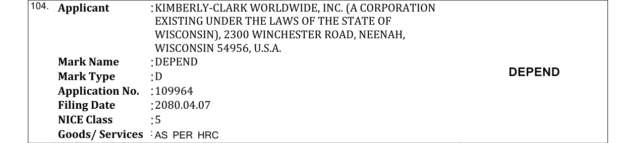 Original bulletin entry for DEPEND
