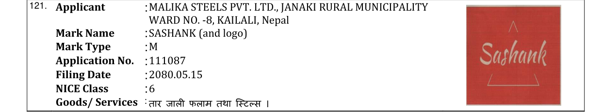 Original bulletin entry for SASHANK (and logo)