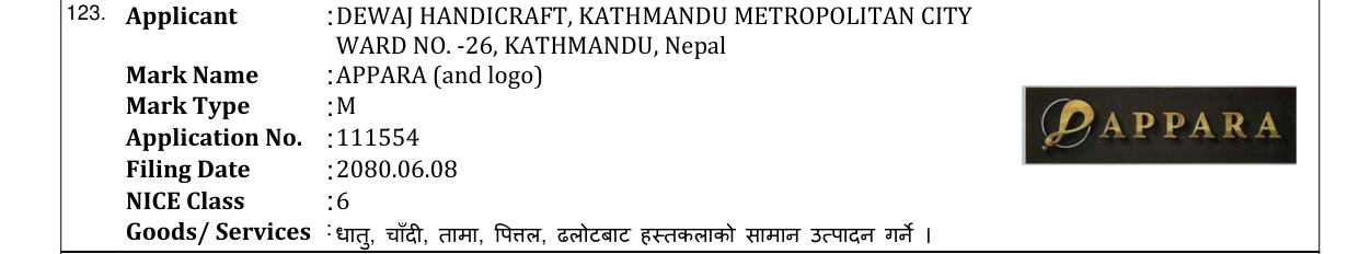 Original bulletin entry for APPARA (and logo)