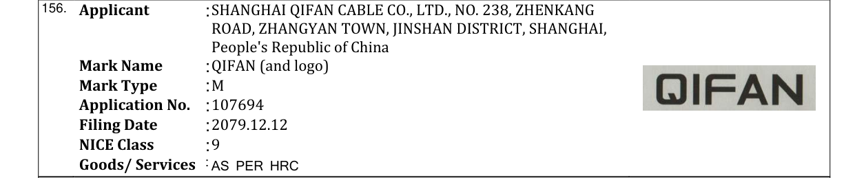 Original bulletin entry for QIFAN (and logo)