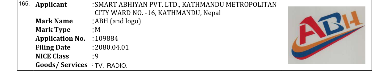 Original bulletin entry for ABH (and logo)