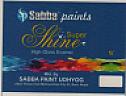 SABBA PAINTS SUPER SHINE (and logo) trademark logo