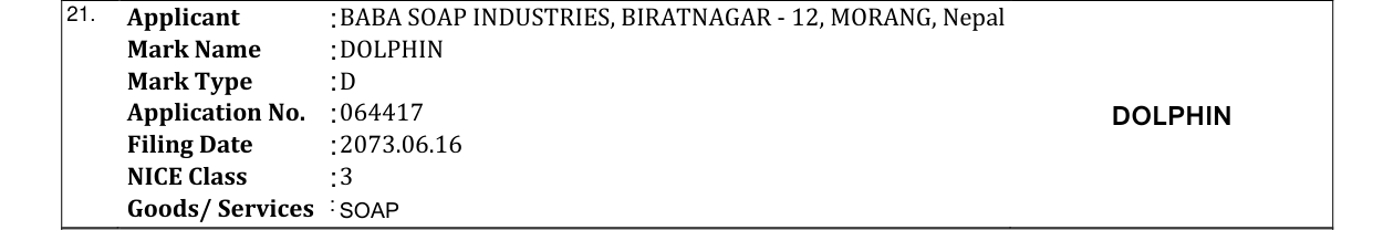 Original bulletin entry for DOLPHIN