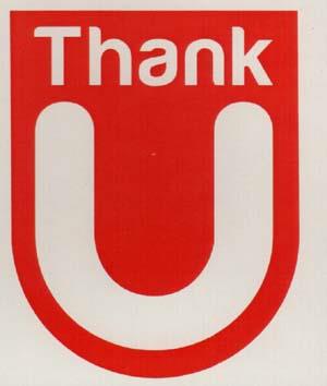 THANK U (and logo) trademark logo