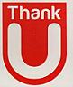 THANK U (and logo) trademark logo