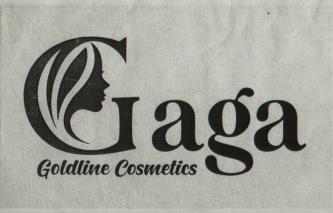 GAGA GOLDLINE COSMETICS (and logo) trademark logo