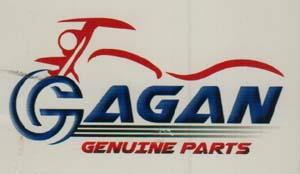 GAGAN GENUINE PARTS (and logo) trademark logo