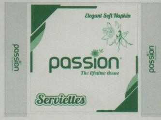 PASSION SERVIETTS (and logo) trademark logo