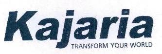 Kajaria (and logo) trademark logo
