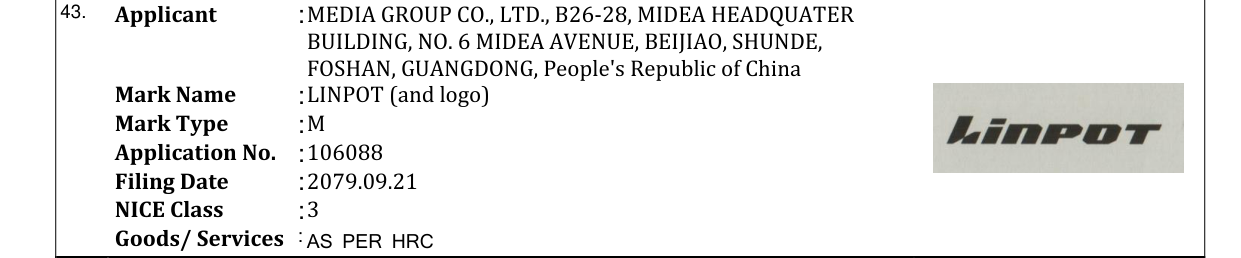 Original bulletin entry for LINPOT (and logo)
