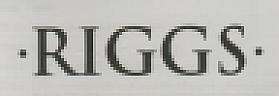 RIGGS (and logo) trademark logo