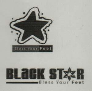 BLACK STAR BLESS YOUR FEET (and logo) trademark logo