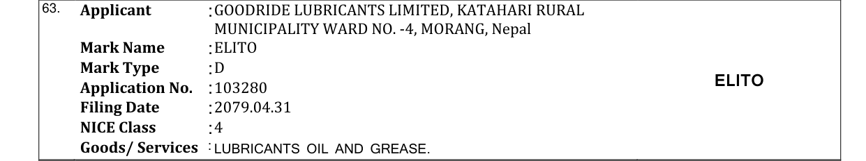 Original bulletin entry for ELITO