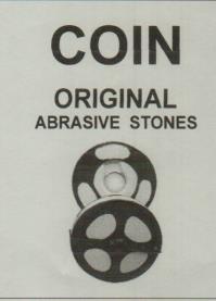 COIN ORIGINAL ABRASIVE STONES (and logo) trademark logo