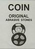 COIN ORIGINAL ABRASIVE STONES (and logo) trademark logo
