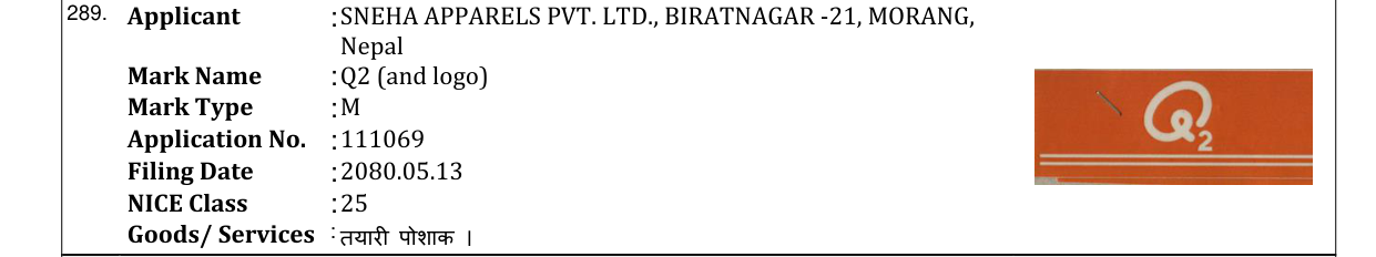 Original bulletin entry for Q2 (and logo)