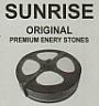 SUNRISE ORIGINAL PREMIUM ENERY STONES (and logo) trademark logo