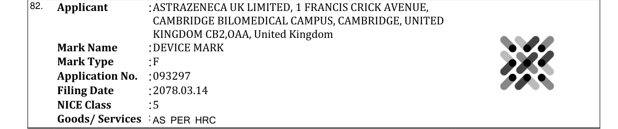 Original bulletin entry for DEVICE MARK