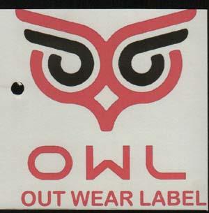 OWL OUT WEAR LABEL (and logo) trademark logo