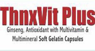 THNXVIT PLUS (and logo) trademark logo