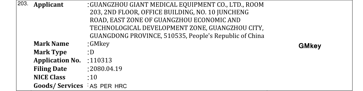 Original bulletin entry for GMkey GMkey