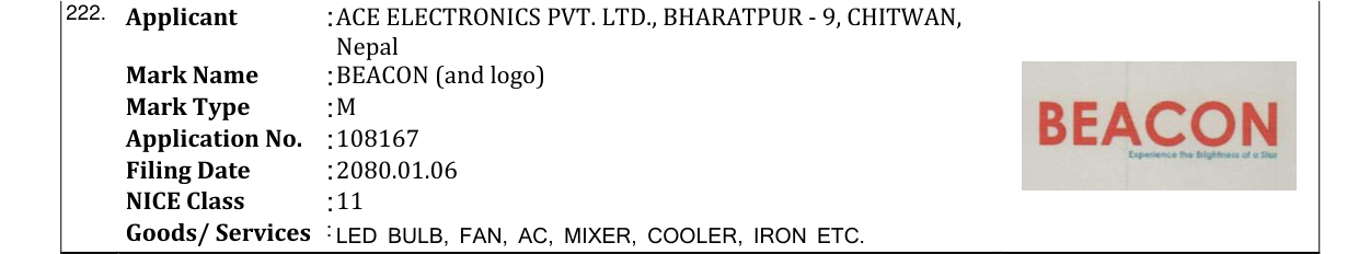 Original bulletin entry for BEACON (and logo)