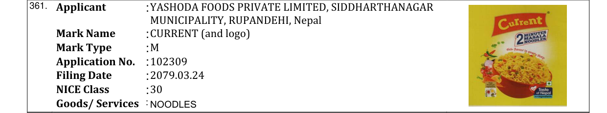 Original bulletin entry for CURRENT (and logo)