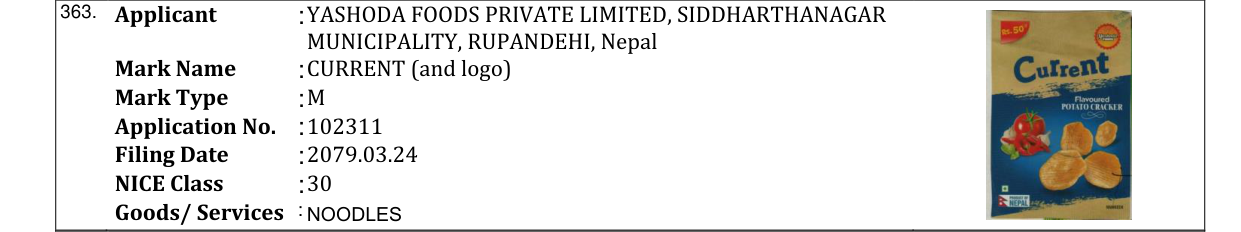 Original bulletin entry for CURRENT (and logo)