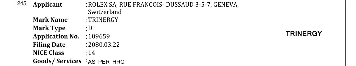 Original bulletin entry for TRINERGY
