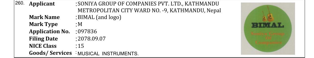 Original bulletin entry for BIMAL (and logo)