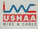 USHAA WIRE & CABLE (and logo) trademark logo