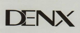 DENX (and logo) trademark logo