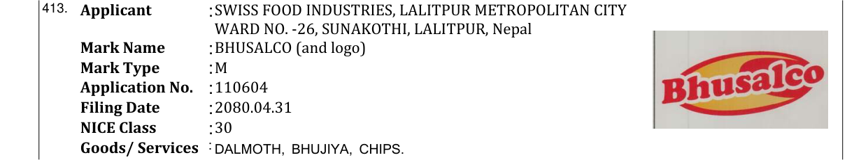 Original bulletin entry for BHUSALCO (and logo)