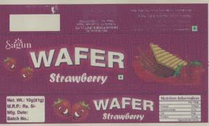 SAGUN WAFER STRAWBERRY (and logo) trademark logo