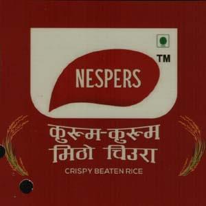 NESPERS CRISPY BEATEN RICE (and logo) trademark logo