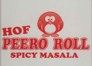 HOF PEERO ROLL SPICY MASALA (and logo) trademark logo