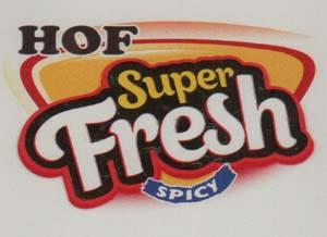 HOF SUPER FRESH SPICY (and logo) trademark logo