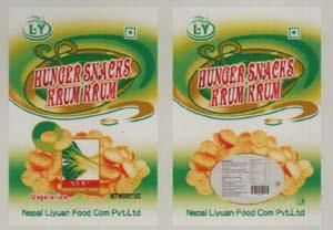 LY HUNGER SNACKS KRUM KRUM (and logo) trademark logo